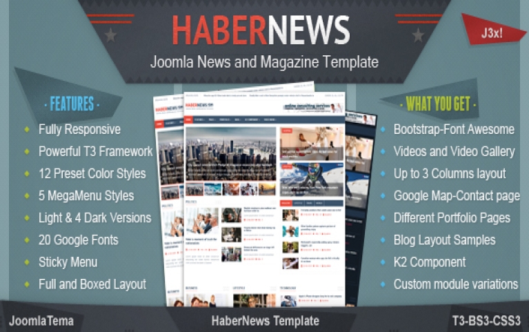 Habernews Joomla News and Magazine Template