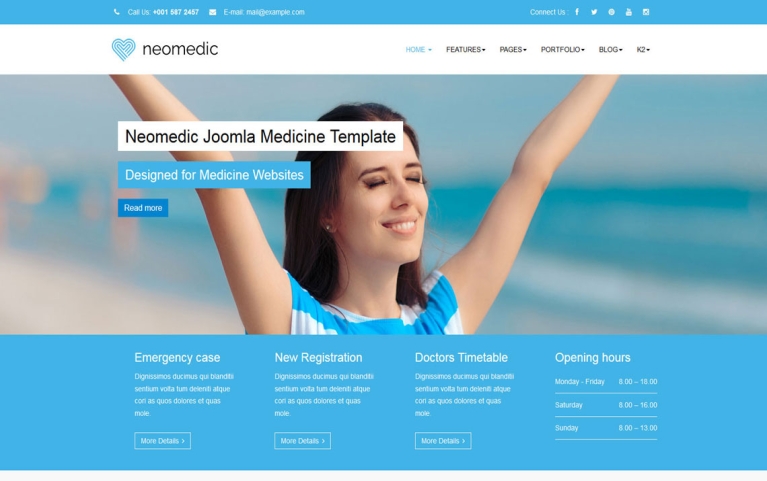 Neomedic Joomla Medical Template