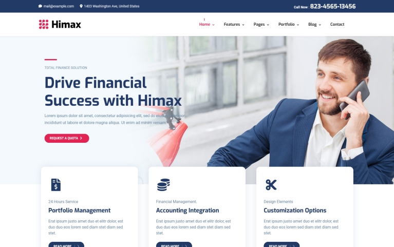 Himax Joomla Business and Finance Template