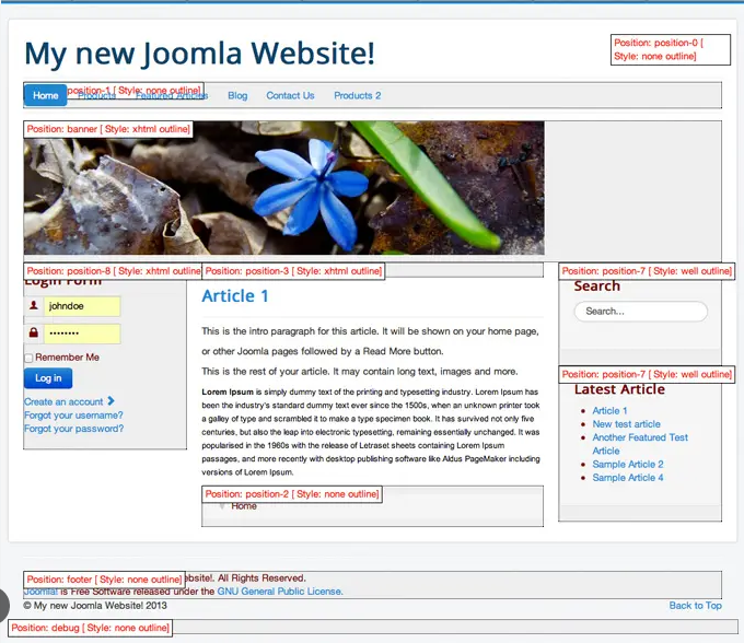 Protostar Template for Joomla 4